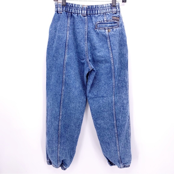 VINTAGE Bugle Boy High Rise Denim Jogger Pants Size 4/6 - Picture 5 of 9